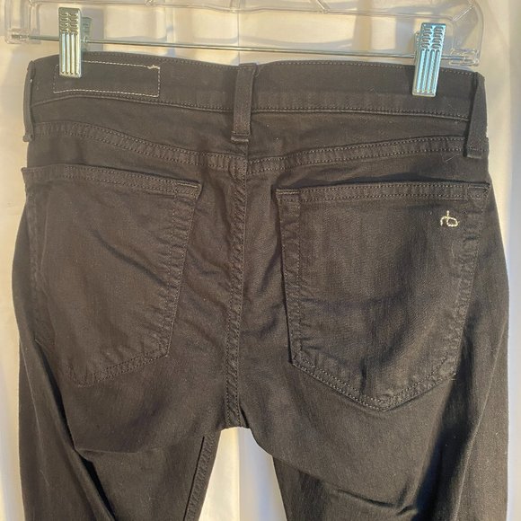 💋 4 FOR $50 / RAG & BONE "THE DRE" SKINNY BLACK JEANS (SZ. 24) - Picture 3 of 5